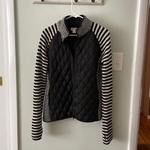 Telluride lambswool cardigan jacket striped large womens